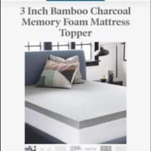3 inch Bamboo Charcoal Memory Foam Mattress Topper
